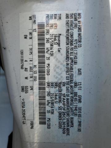 Photo 10 from auction – 2012 FORD FOCUS SE with VIN 1FAHP3F25CL301509