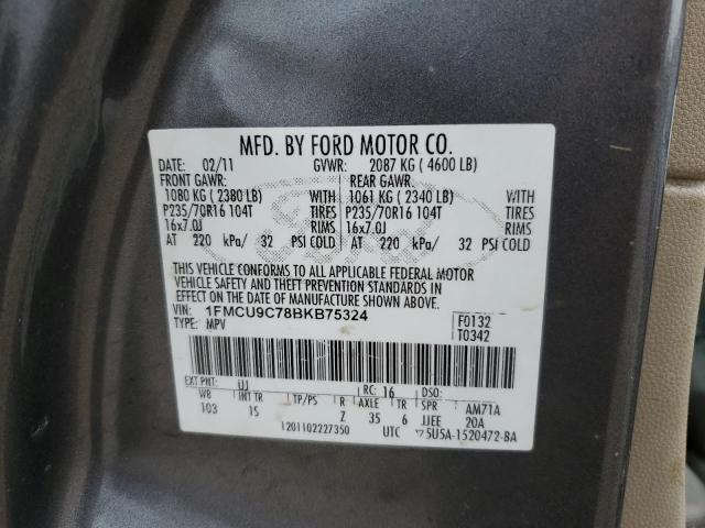 Photo 10 from auction – 2011 FORD ESCAPE XLS with VIN 1FMCU9C78BKB75324