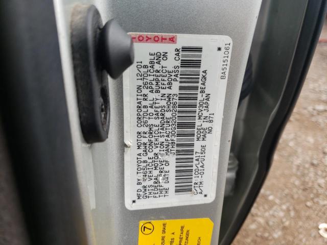 Photo 10 from auction – 2002 LEXUS ES 300 with VIN JTHBF30G320028673
