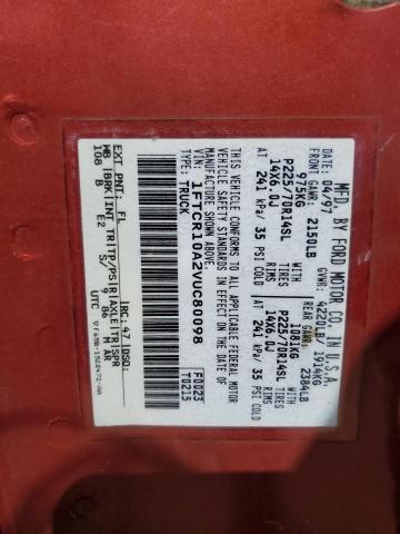 Photo 10 from auction – 1997 FORD RANGER with VIN 1FTCR10A2VUC80098