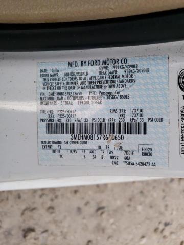Photo 10 from auction – 2007 MERCURY MILAN PREM with VIN 3MEHM08157R613650