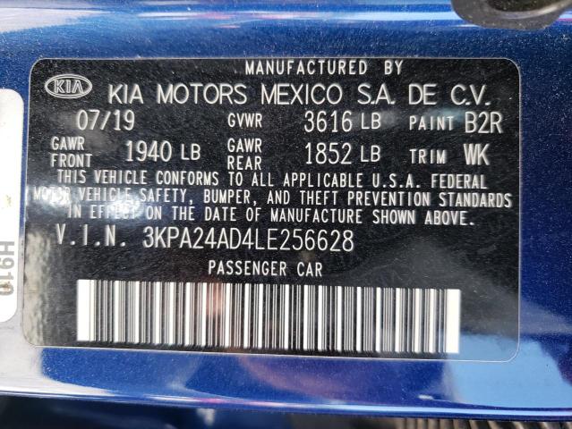 Photo 10 from auction – 2020 KIA RIO LX with VIN 3KPA24AD4LE256628