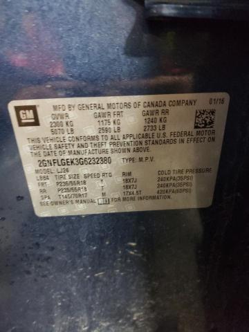 Photo 10 from auction – 2016 CHEVROLET EQUINOX LT with VIN 2GNFLGEK3G6232380