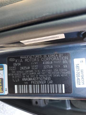 Photo 10 from auction – 2015 KIA OPTIMA HYB with VIN KNAGM4AD7F5079493
