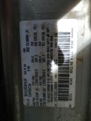 Photo 10 from auction – 2001 DODGE RAM 2500 with VIN 1B7KF23631J288949