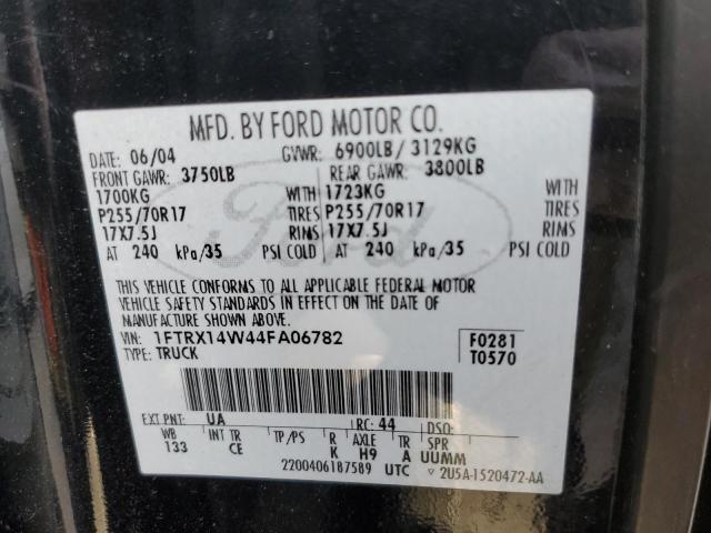 Photo 10 from auction – 2004 FORD F150 with VIN 1FTRX14W44FA06782