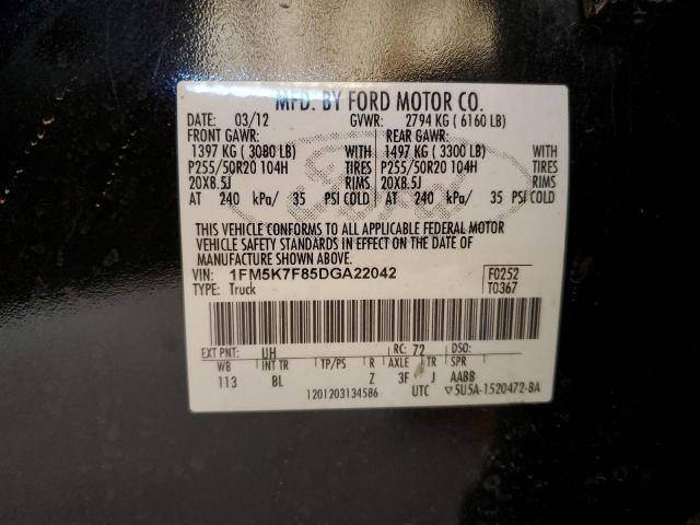 Photo 10 from auction – 2013 FORD EXPLORER L with VIN 1FM5K7F85DGA22042