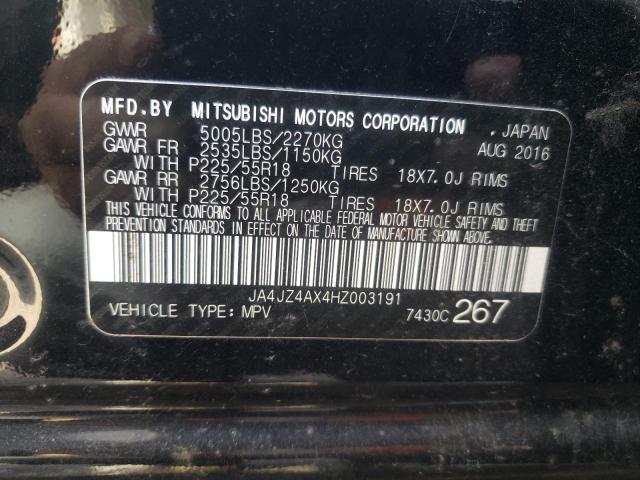Photo 10 from auction – 2017 MITSUBISHI OUTLANDER with VIN JA4JZ4AX4HZ003191