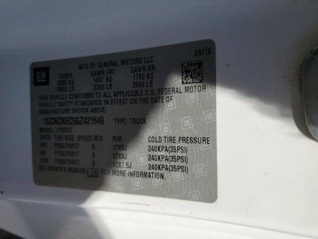 Photo 10 from auction – 2016 CHEVROLET SILVERADO with VIN 1GCNCNEC5GZ421649