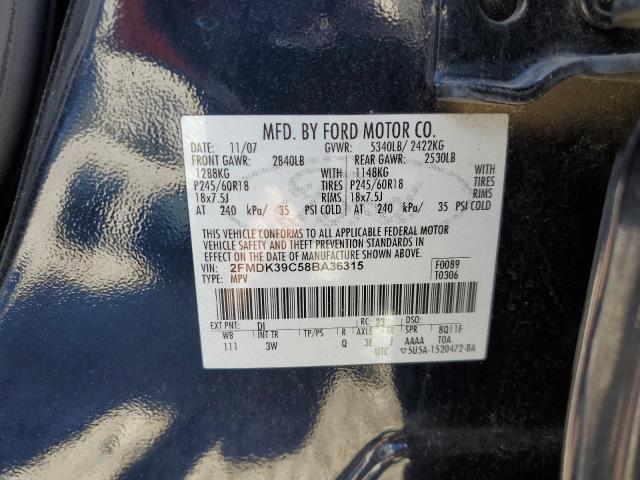 Photo 10 from auction – 2008 FORD EDGE LIMIT with VIN 2FMDK39C58BA36315