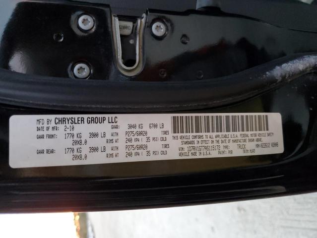 Photo 10 from auction – 2010 DODGE RAM 1500 with VIN 1D7RV1GT7AS115172