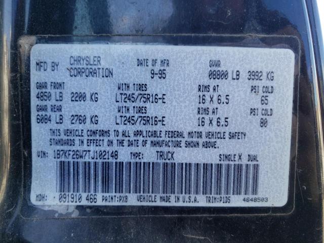 Photo 10 from auction – 1996 DODGE RAM 2500 with VIN 1B7KF26W7TJ102148