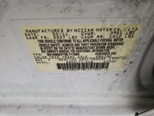 Photo 10 from auction – 2011 NISSAN SENTRA 2.0 with VIN 3N1AB6AP7BL717503