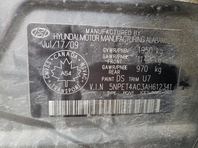 Photo 10 from auction – 2010 HYUNDAI SONATA GLS with VIN 5NPET4AC3AH612341