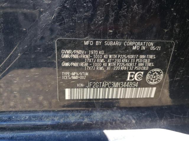 Photo 10 from auction – 2021 SUBARU CROSSTREK with VIN JF2GTAPC3MH344894