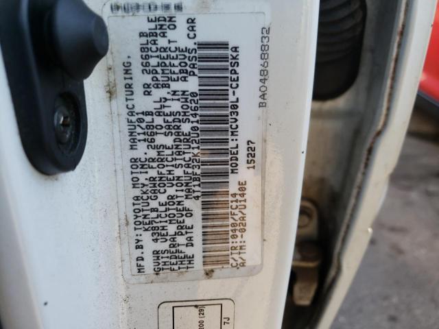 Photo 10 from auction – 2002 TOYOTA CAMRY LE with VIN 4T1BF32K12U014620