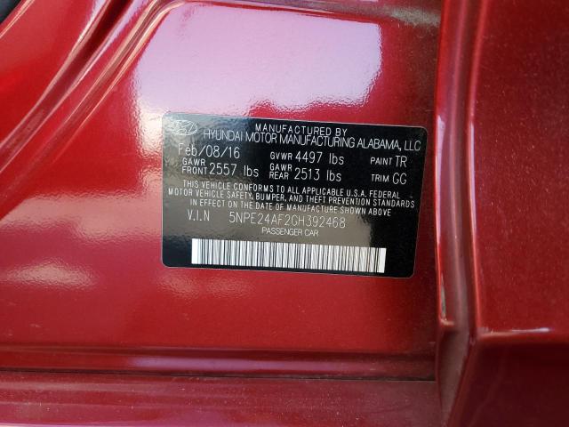 Photo 10 from auction – 2016 HYUNDAI SONATA SE with VIN 5NPE24AF2GH392468