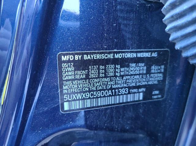 Photo 10 from auction – 2013 BMW X3 XDRIVE2 with VIN 5UXWX9C59D0A11393