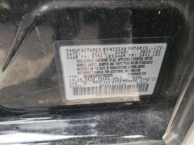 Photo 10 from auction – 2015 NISSAN SENTRA S with VIN 3N1AB7AP2FY383265
