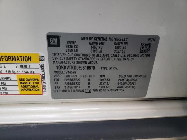Photo 10 from auction – 2014 GMC ACADIA DEN with VIN 1GKKVTKD0EJ310618