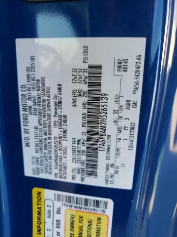 Photo 10 from auction – 2017 FORD MUSTANG with VIN 1FA6P8AM2H5265139