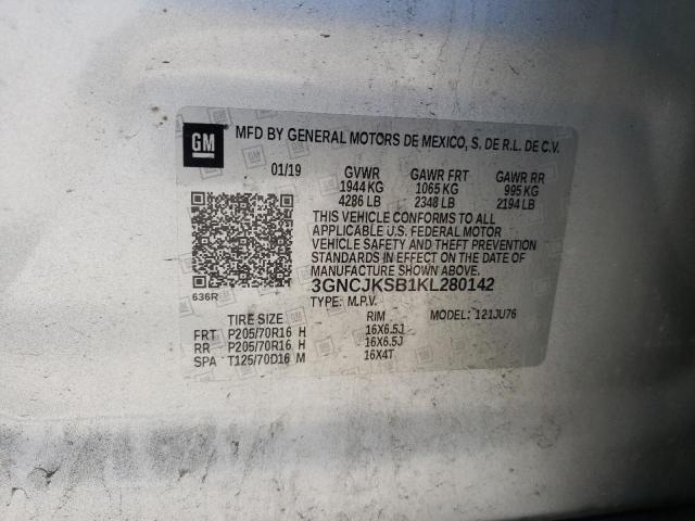 Photo 10 from auction – 2019 CHEVROLET TRAX LS with VIN 3GNCJKSB1KL280142