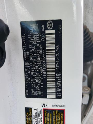 Photo 10 from auction – 2010 TOYOTA CAMRY BASE with VIN 4T1BF3EK4AU521179
