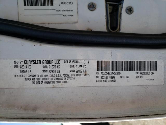 Photo 10 from auction – 2014 DODGE CHARGER SE with VIN 2C3CDXBG4EH265404