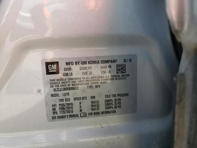 Photo 10 from auction – 2019 CHEVROLET TRAX 1LT with VIN KL7CJLSB5KB886072