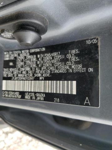 Photo 10 from auction – 2006 LEXUS GX 470 with VIN JTJBT20X960102847