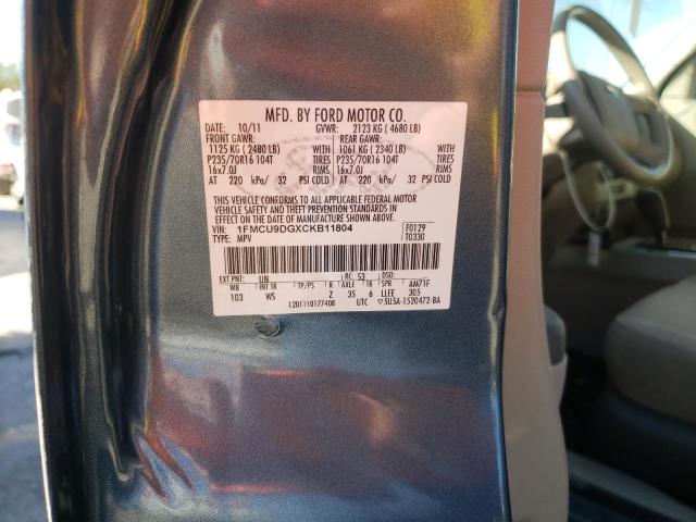 Photo 10 from auction – 2012 FORD ESCAPE XLT with VIN 1FMCU9DGXCKB11804