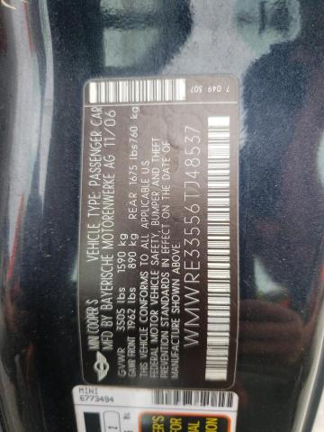 Photo 10 from auction – 2006 MINI COOPER with VIN WMWRE33556TJ48537