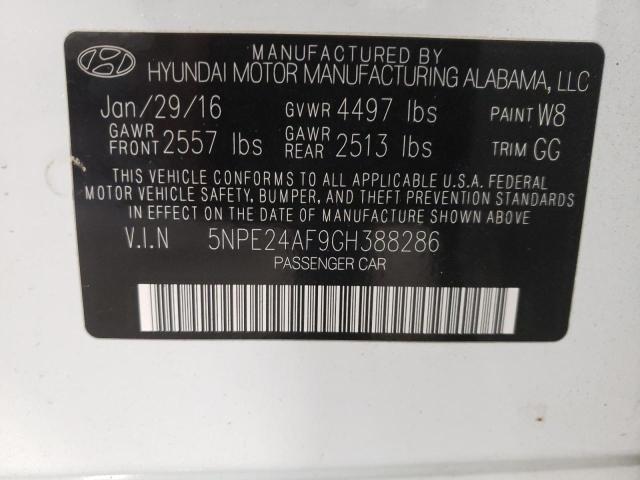 Photo 10 from auction – 2016 HYUNDAI SONATA SE with VIN 5NPE24AF9GH388286