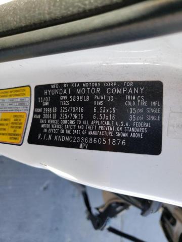 Photo 10 from auction – 2008 HYUNDAI ENTOURAGE with VIN KNDMC233686051876