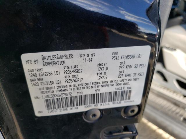 Photo 10 from auction – 2005 JEEP LIBERTY LI with VIN 1J4GL58K45W579372