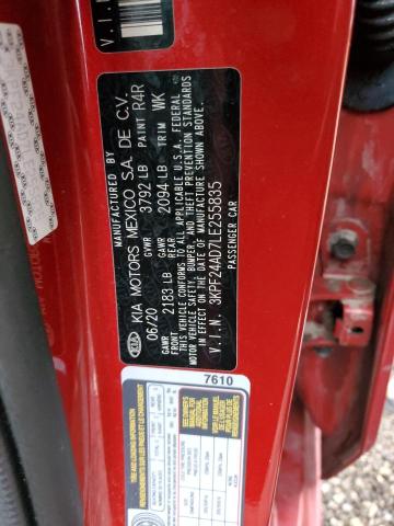Photo 10 from auction – 2020 KIA FORTE FE with VIN 3KPF24AD7LE255835