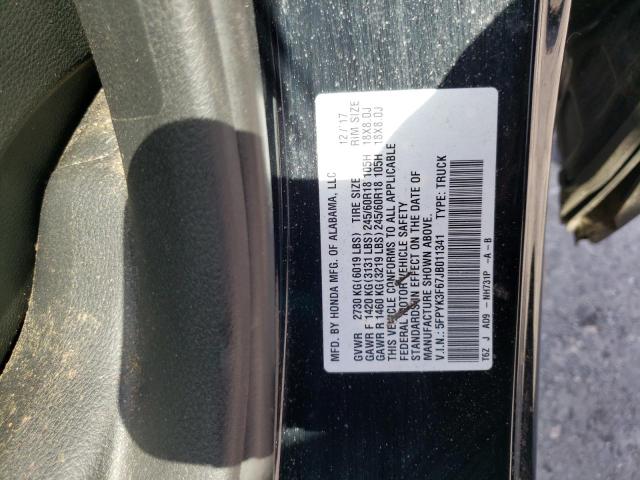 Photo 10 from auction – 2018 HONDA RIDGELINE with VIN 5FPYK3F67JB011341