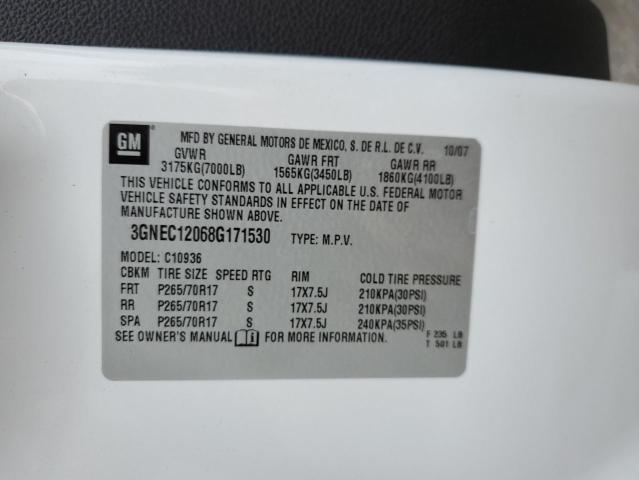 Photo 10 from auction – 2008 CHEVROLET AVALANCHE with VIN 3GNEC12068G171530