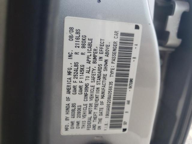 Photo 10 from auction – 2008 ACURA TL with VIN 19UUA66208A056635