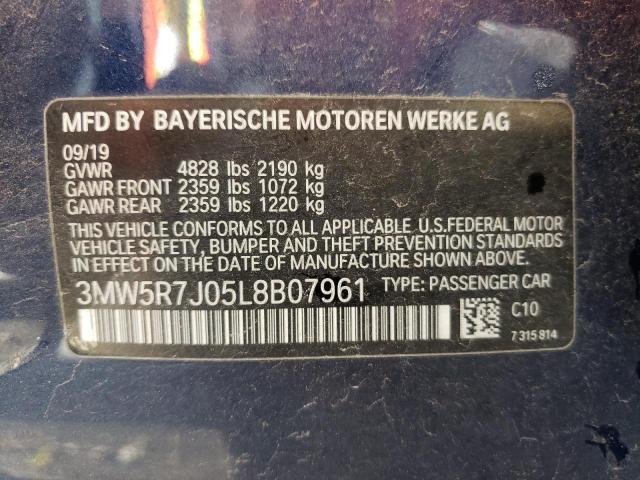 Photo 10 from auction – 2020 BMW 330XI with VIN 3MW5R7J05L8B07961