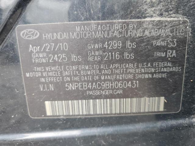 Photo 10 from auction – 2011 HYUNDAI SONATA GLS with VIN 5NPEB4AC9BH060431