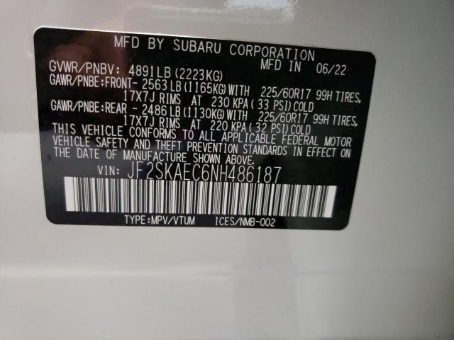 Photo 10 from auction – 2022 SUBARU FORESTER P with VIN JF2SKAEC6NH486187