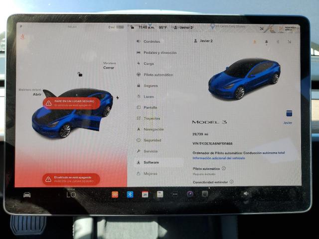 Photo 9 from auction – 2022 TESLA MODEL 3 with VIN 5YJ3E1EA6NF191468