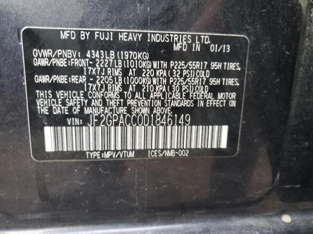 Photo 10 from auction – 2013 SUBARU XV CROSSTR with VIN JF2GPACC0D1846149