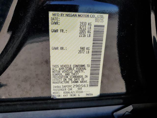 Photo 10 from auction – 2015 NISSAN ALTIMA 2.5 with VIN 1N4AL3AP3FC290563