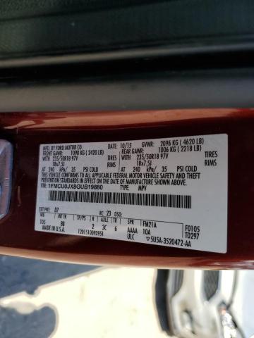 Photo 10 from auction – 2016 FORD ESCAPE TIT with VIN 1FMCU0JX8GUB19880