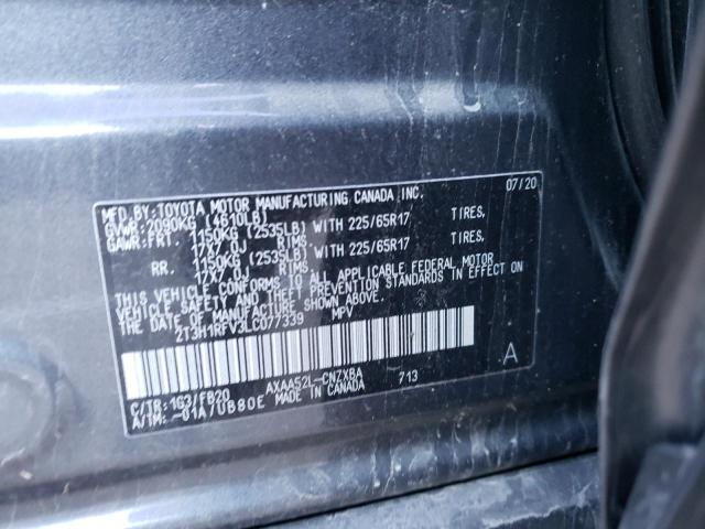 Photo 10 from auction – 2020 TOYOTA RAV4 LE with VIN 2T3H1RFV3LC077339