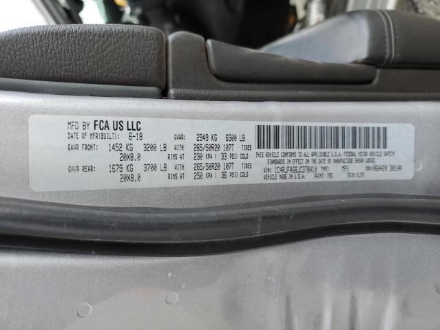 Photo 10 from auction – 2018 JEEP GRAND CHER with VIN 1C4RJFAG6JC378410