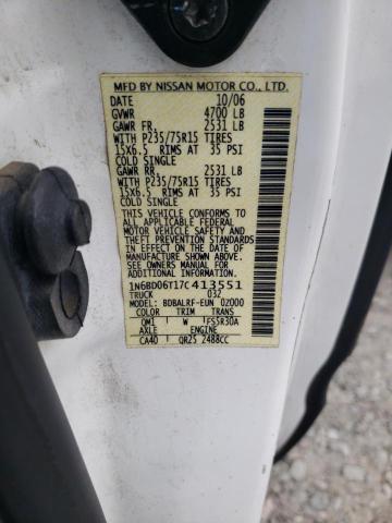 Photo 10 from auction – 2007 NISSAN FRONTIER K with VIN 1N6BD06T17C413551