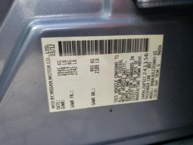 Photo 10 from auction – 2012 NISSAN ALTIMA BAS with VIN 1N4AL2AP1CC241156